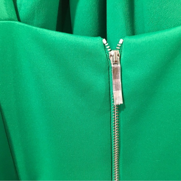 TED BAKER Freeda Fit&flare Dress Green Twist Halter neck Size 2 Women’s - Picture 3 of 7